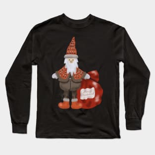 Santa Claus with a bag full of gifts Long Sleeve T-Shirt